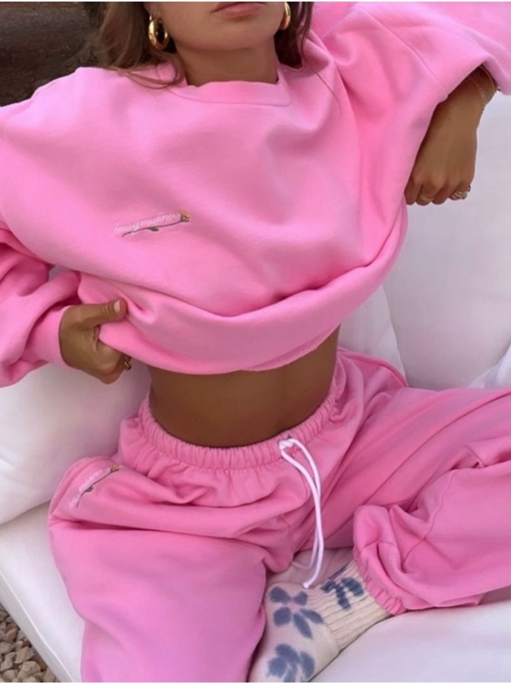 HEAVY MANNERS Heavy Classic Crewneck Sweatshirt Candy Pink Size Medium VGUC